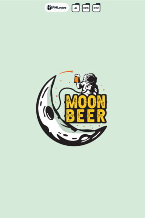 Moon Beer Vector T-shirt Print Design