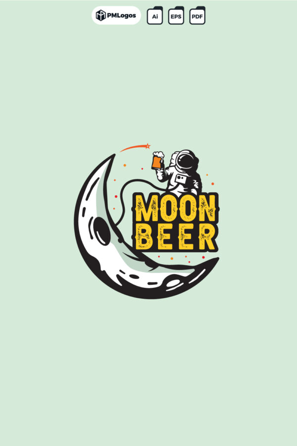 Moon Beer Vector T-shirt Print Design